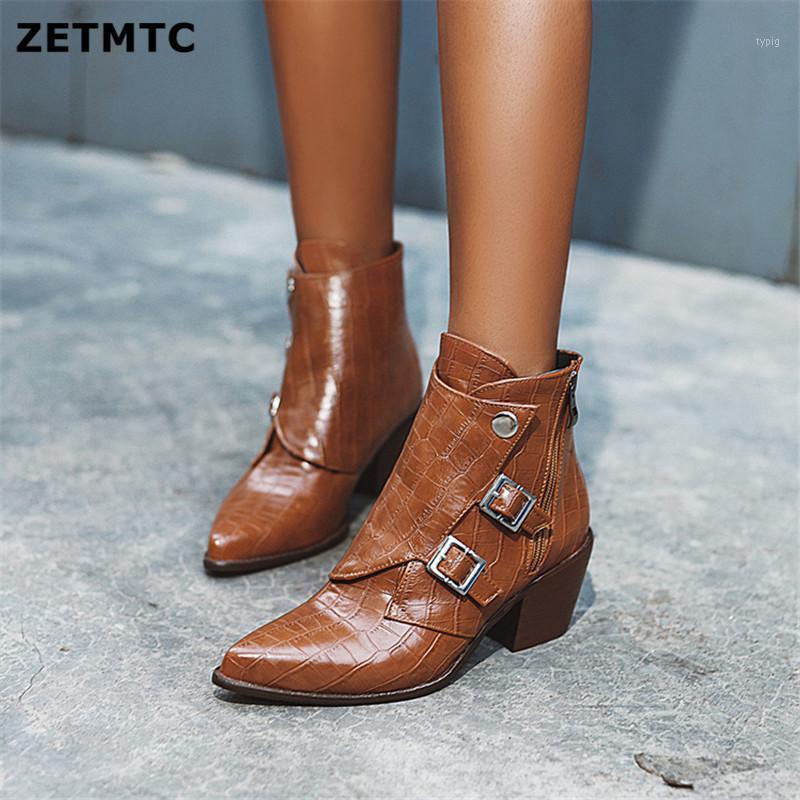 2020 Women Ankle Boots Block High Heels Botas Zapatos Mujer Retro Leather Winter Shoes Plus Size Booties Cowboy Boots1, Black
2020 Women Ankle Boots Block High Heels Botas Zapatos Mujer Retro Leather Winter Shoes Plus Size Booties Cowboy Boots1, Black