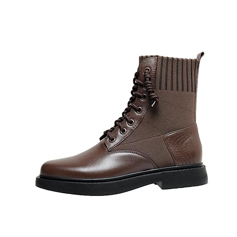 SKLFGXZY boots Genuine leather black brown white Female boots lace-up Women's shoes Women's Autumn and winter
SKLFGXZY boots Genuine leather black brown white Female boots lace-up Women's shoes Women's Autumn and winter