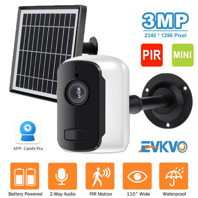 Outdoor IP Camera 3MP HD Battery WiFi Wireless Surveillance Camera 1296P Home Security Waterproof PIR Alarm Audio Low Power Cam
Outdoor IP Camera 3MP HD Battery WiFi Wireless Surveillance Camera 1296P Home Security Waterproof PIR Alarm Audio Low Power Cam