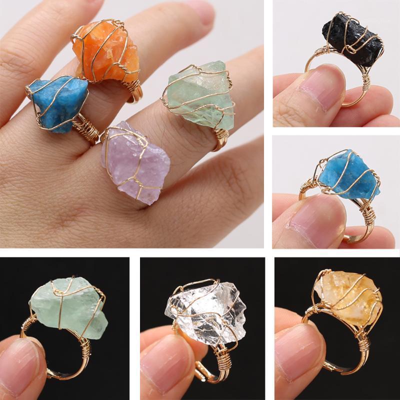 Wedding Rings Natural Stone Crystal Women Irregular Wire Wrap Healing Rock Mineral Quartz Resizable Finger Ring Trendy Jewelry Gift, Slivery;golden
Wedding Rings Natural Stone Crystal Women Irregular Wire Wrap Healing Rock Mineral Quartz Resizable Finger Ring Trendy Jewelry Gift, Slivery;golden