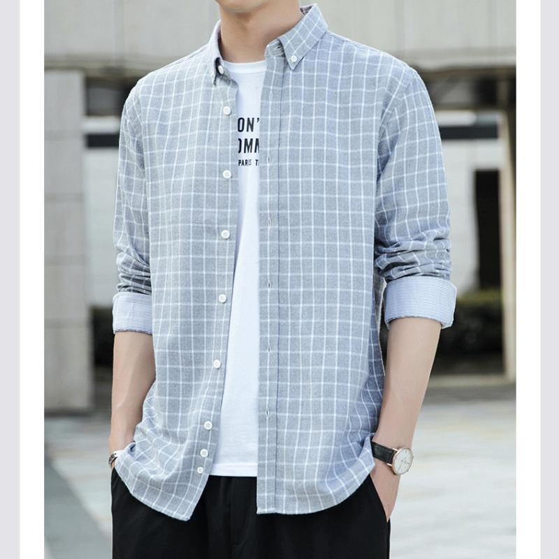 men shirt long sleeve plaid shirt 2020 new arrival antumn spring fast fashion casual sanding 100% cotton free shipping, Blue
men shirt long sleeve plaid shirt 2020 new arrival antumn spring fast fashion casual sanding 100% cotton free shipping, Blue