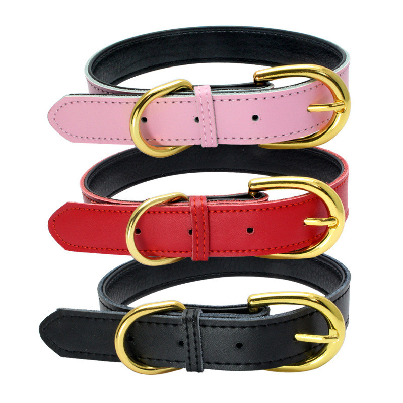 Gold Pin Buckle Dog Collar Adjustable Fashion Leather Dog Collars Neck Pet Supplies accessories
Gold Pin Buckle Dog Collar Adjustable Fashion Leather Dog Collars Neck Pet Supplies accessories