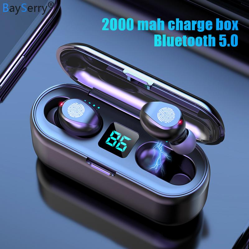 TWS 5.0 Bluetooth Wireless Headphones Stereo Sport Music Wireless Earphones Headset 2000mAh LED Power Bank For S9, Black
TWS 5.0 Bluetooth Wireless Headphones Stereo Sport Music Wireless Earphones Headset 2000mAh LED Power Bank For S9, Black