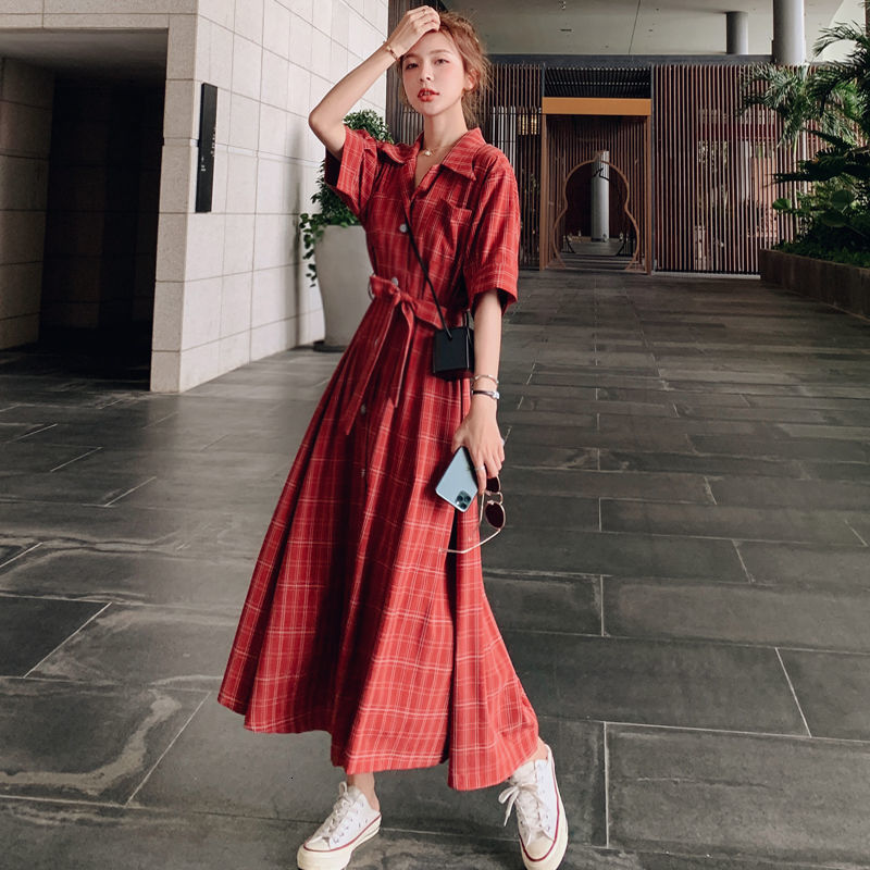 2021 New Feminino Causal Solto Vermelho Xadrez Cinto Maxi Vestido Vero High-end Blusa Vestidos 1xx0, Red
2021 New Feminino Causal Solto Vermelho Xadrez Cinto Maxi Vestido Vero High-end Blusa Vestidos 1xx0, Red