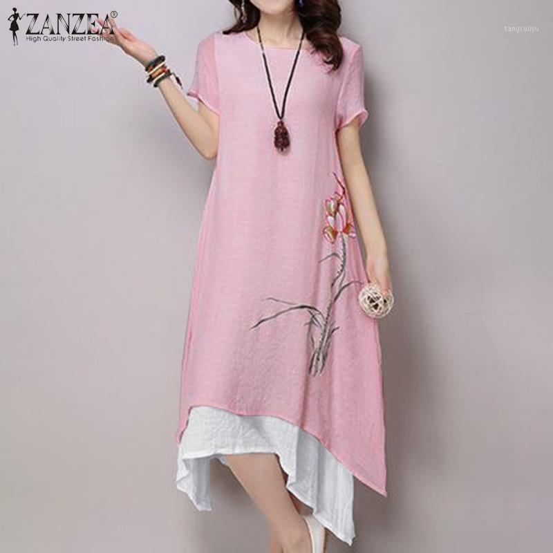 Fashion Women' Summer Sundress ZANZEA Embroidery Dress Casual Short Sleeve Tunic Vesitdos Female Asymmetrical Robe Plus Size 71, Gray
Fashion Women' Summer Sundress ZANZEA Embroidery Dress Casual Short Sleeve Tunic Vesitdos Female Asymmetrical Robe Plus Size 71, Gray