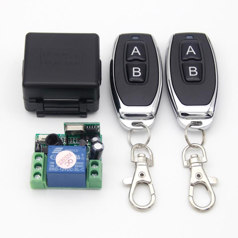433Mhz Universal Wireless Remote Control Switch DC 12V 1CH relay Receiver Module and 2pcs RF Transmitter 433 Mhz Remote Controls
433Mhz Universal Wireless Remote Control Switch DC 12V 1CH relay Receiver Module and 2pcs RF Transmitter 433 Mhz Remote Controls