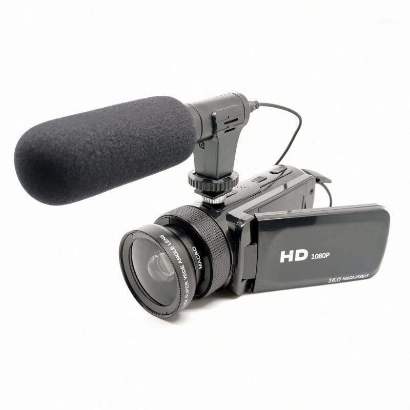 

1080P HD 16 Million Pixel Digital Camera With Lens Microphone Handheld DV Camcorder Shoot Digital Camera1, Black