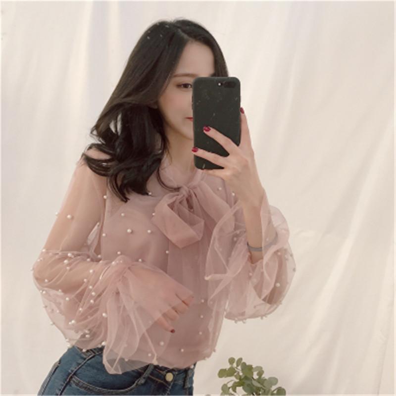 Women's Blouses & Shirts Blouse 2022 Summer Spring Women Chiffon Shirt Gauze Bow Beading Female Tops Office Blusa Pink White
Women's Blouses & Shirts Blouse 2022 Summer Spring Women Chiffon Shirt Gauze Bow Beading Female Tops Office Blusa Pink White