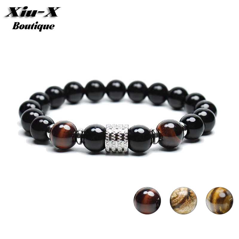 Women's Men's Natural Stone Beads Tiger Eye Bracelet For Women Men Elastic Rope Beaded Stainless Steel Charm Bracelet Bangles
Women's Men's Natural Stone Beads Tiger Eye Bracelet For Women Men Elastic Rope Beaded Stainless Steel Charm Bracelet Bangles