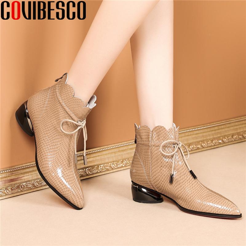 COVIBESCO Fashion Women Ankle Boots Autumn Winter Genuine Leather Shoes Woman Back Zipper New Lace-Up Ruffles Thick Heels Boots, Black
COVIBESCO Fashion Women Ankle Boots Autumn Winter Genuine Leather Shoes Woman Back Zipper New Lace-Up Ruffles Thick Heels Boots, Black