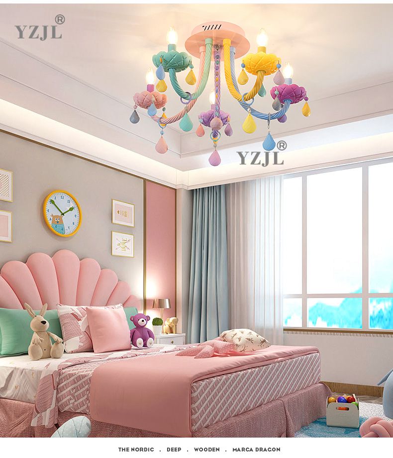 colorful crystal ceiling chandelier lamp bedroom children's Faka american girl princess soft home lighting
colorful crystal ceiling chandelier lamp bedroom children's Faka american girl princess soft home lighting