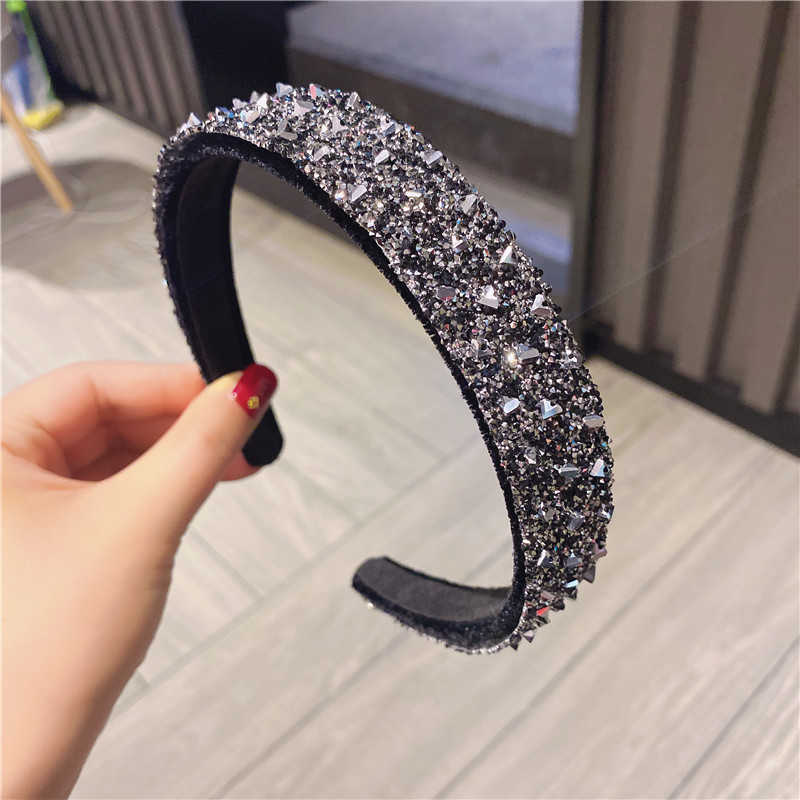 Shine manual Hair band female simple Korean wide side pressure hair temperament non-slip hair accessories headband hairpin
