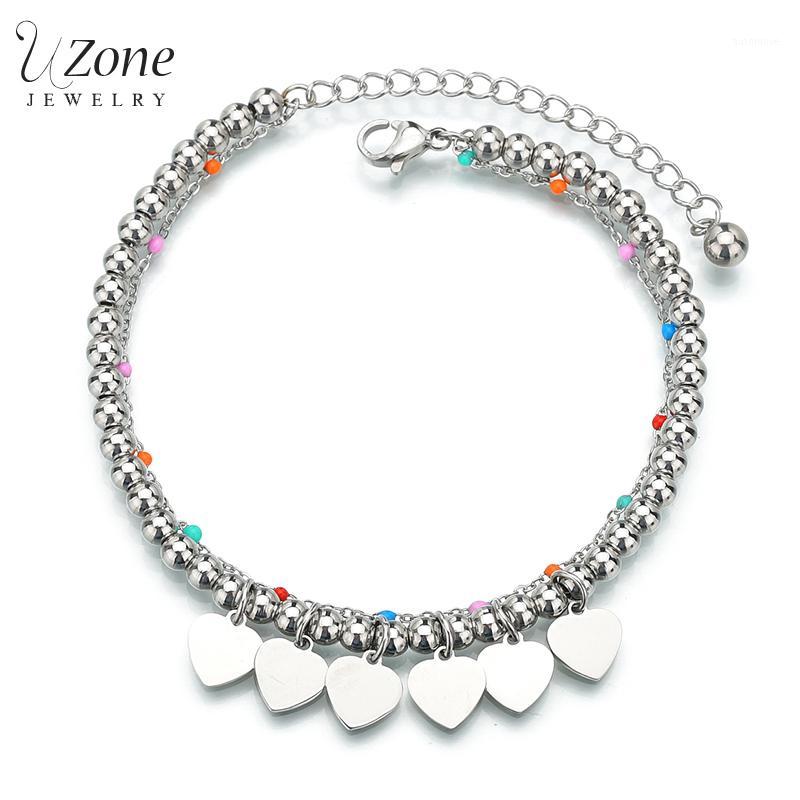 UZone Stainless Steel Tiny Heart Charm Bracelet Double Layer Adjustable Chain Beads Bracelets For Women Girl Weddng Gift Pulsera1
UZone Stainless Steel Tiny Heart Charm Bracelet Double Layer Adjustable Chain Beads Bracelets For Women Girl Weddng Gift Pulsera1