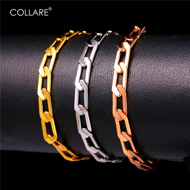 Collare Cuban Link Chain Men Bracelets Gold/Rose Gold/Silver Color Bracelet Men Wholesale Bracelets & Bangles H198
Collare Cuban Link Chain Men Bracelets Gold/Rose Gold/Silver Color Bracelet Men Wholesale Bracelets & Bangles H198