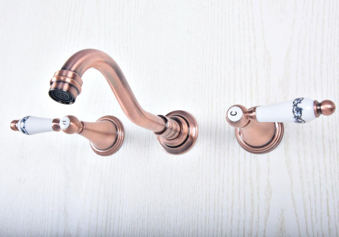 Antique Red Copper Widespread Wall Mounted Double Ceramic Handle Bathroom Sink Faucet Tap Lsf5081
Antique Red Copper Widespread Wall Mounted Double Ceramic Handle Bathroom Sink Faucet Tap Lsf5081