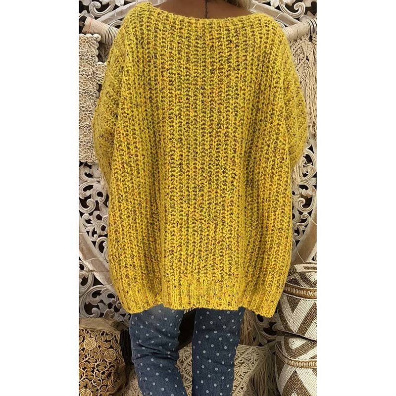 Umeko Fashion 5XL Plus Size Loose Oversized Autumn Winter V-Neck Long-sleeved Knitting Sweater Women Casual Lady Tops for Women 201223