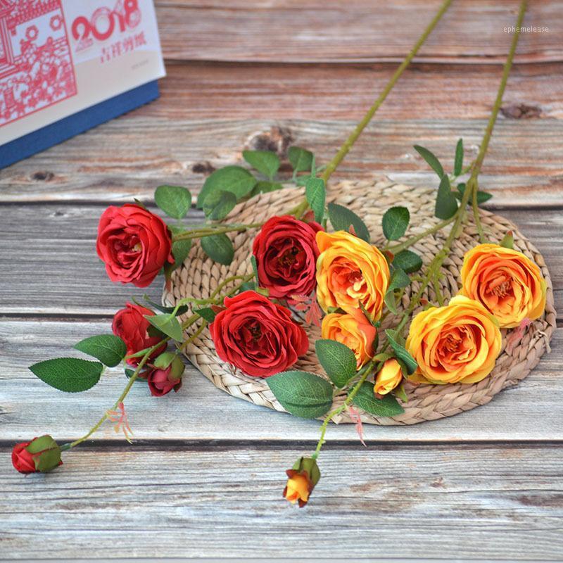 Imitation Flowers 6 Head Happy Rose round Rose High-End Wedding Road Lead Home Hotel Decoration Artificial Artificial Flower1, Yellow
Imitation Flowers 6 Head Happy Rose round Rose High-End Wedding Road Lead Home Hotel Decoration Artificial Artificial Flower1, Yellow