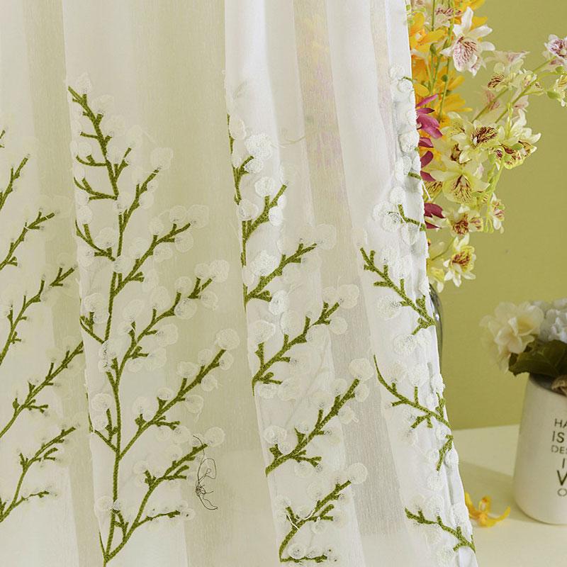 Fashion curtain quality sheer curtains fresh rustic three-dimensional embroidery flower window screening for living room, Colour 1
Fashion curtain quality sheer curtains fresh rustic three-dimensional embroidery flower window screening for living room, Colour 1