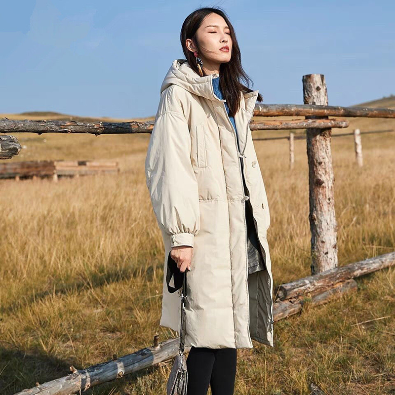 High Quality Arrival Winter Women Cotton Padded Jacket Loose Hooded Long Coat Thick Parkas Female Warm Outerwears D294 201017