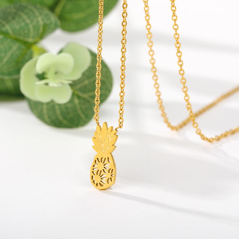 Dainty Tiny Pineapple Necklace Tropical Jewelry Stainless Steel Summer Bijoux Femme Gold Chain Fruit Pendant Necklaces For Women
Dainty Tiny Pineapple Necklace Tropical Jewelry Stainless Steel Summer Bijoux Femme Gold Chain Fruit Pendant Necklaces For Women