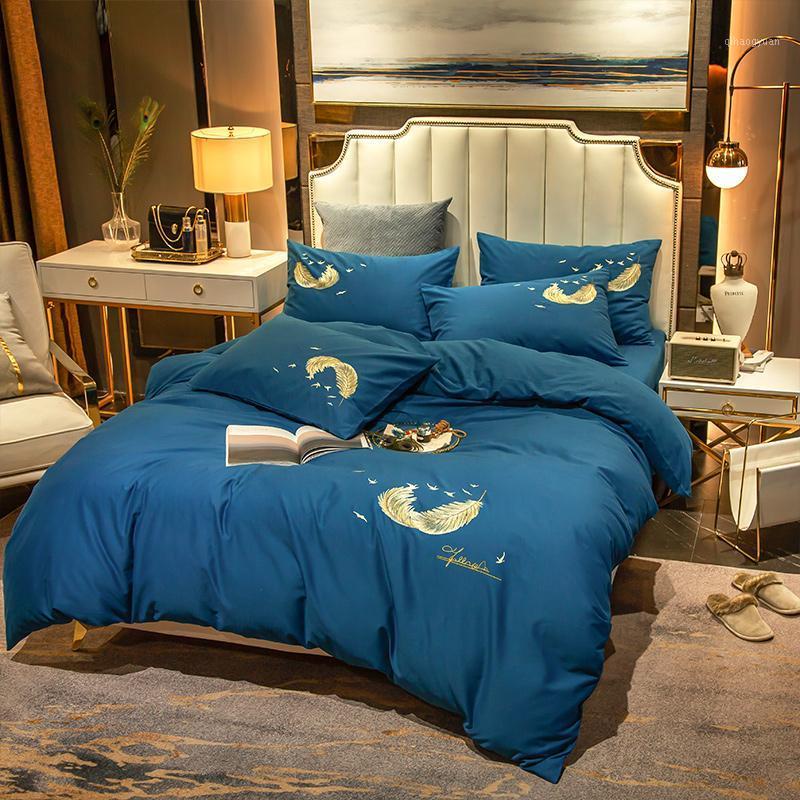 60s Pure Cotton Luxury Style 4pcs Duvet Cover Bed Sheet Pillowcases Royal Blue Grey Peacock Blue Bean Paste Purple Green Queen1
60s Pure Cotton Luxury Style 4pcs Duvet Cover Bed Sheet Pillowcases Royal Blue Grey Peacock Blue Bean Paste Purple Green Queen1
