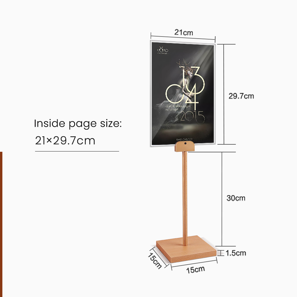 A4 Double-Sided Table Acrylic Metal Frame Pedestal Poster Paper Advertising Sign Holder POP Stand Boards for Exhibition