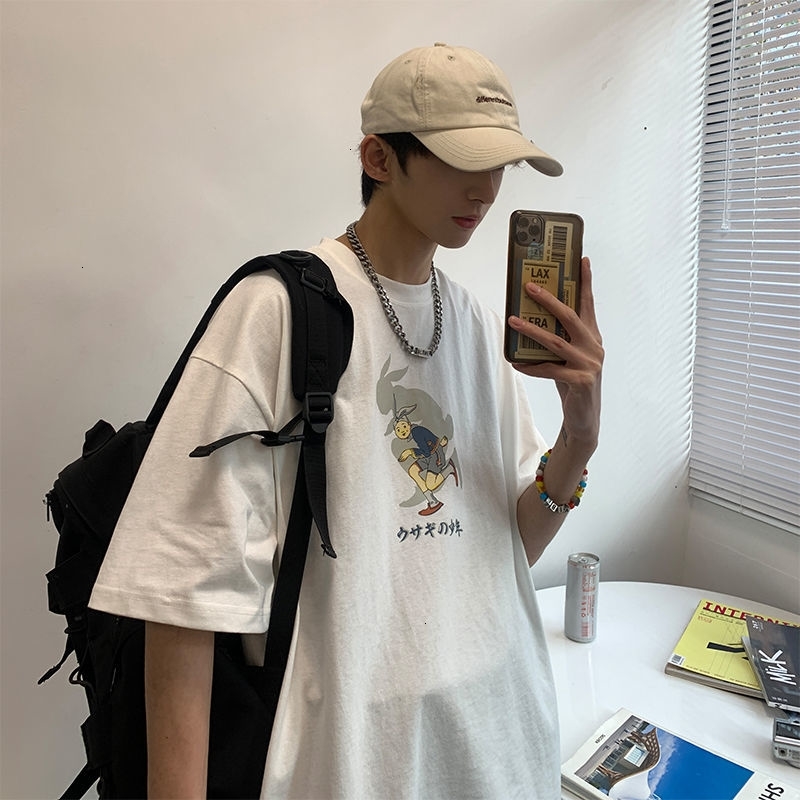 2021 New Men's Cartoon Printing T-shirts Casual Loose Short Sleeve T-shirt Harajuku Streetwear Couple Tees Male Clothing Hc0r, Blue
2021 New Men's Cartoon Printing T-shirts Casual Loose Short Sleeve T-shirt Harajuku Streetwear Couple Tees Male Clothing Hc0r, Blue