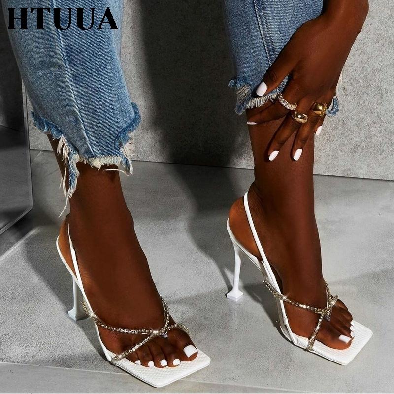 HTUUA Ladies Gladiator Sandals Sexy High Heels Flip Flops Sandal Brand Crystal Open Toe Slip On Slides Women Dress Shoes SX4451, White
HTUUA Ladies Gladiator Sandals Sexy High Heels Flip Flops Sandal Brand Crystal Open Toe Slip On Slides Women Dress Shoes SX4451, White