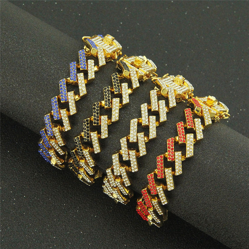 8inch 15mm Hip Hop/Punk Men's Tennis Bracelets Bling Iced Out Cubic Zircon Curb Cuban Link Chain Bracelet Jewelry Gifts
8inch 15mm Hip Hop/Punk Men's Tennis Bracelets Bling Iced Out Cubic Zircon Curb Cuban Link Chain Bracelet Jewelry Gifts
