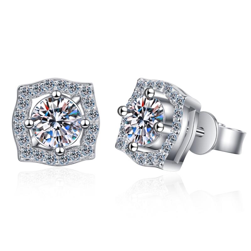 ANZIW 925 Sterling Silver Round Cut Moissanite Diamond Classic Stud Earrings For Women Stud Earrings Wedding Jewery
ANZIW 925 Sterling Silver Round Cut Moissanite Diamond Classic Stud Earrings For Women Stud Earrings Wedding Jewery