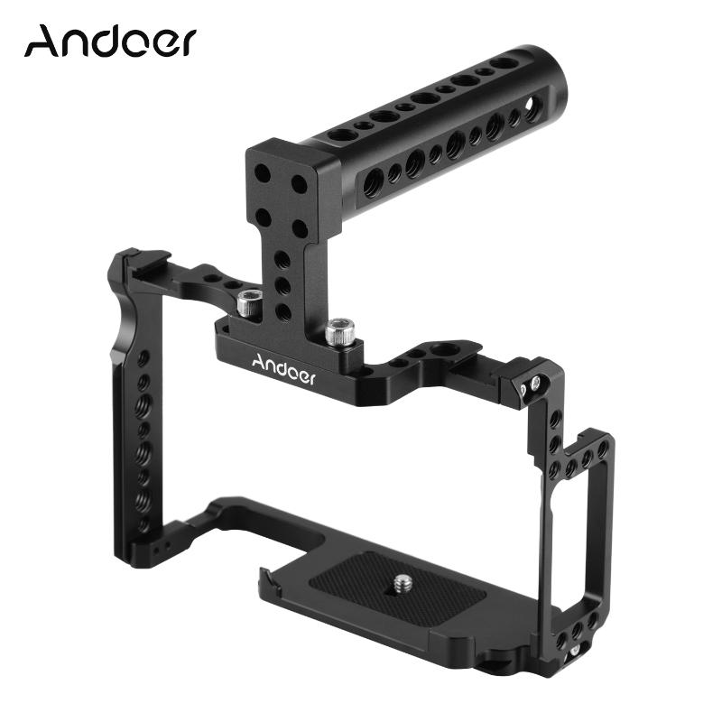 Andoer Aluminum Alloy Camera Cage + Top Handle Kit with Screw Holes Dual Cold Shoe Mount for 5DS 5DR 5D Mark IV/III/II
Andoer Aluminum Alloy Camera Cage + Top Handle Kit with Screw Holes Dual Cold Shoe Mount for 5DS 5DR 5D Mark IV/III/II