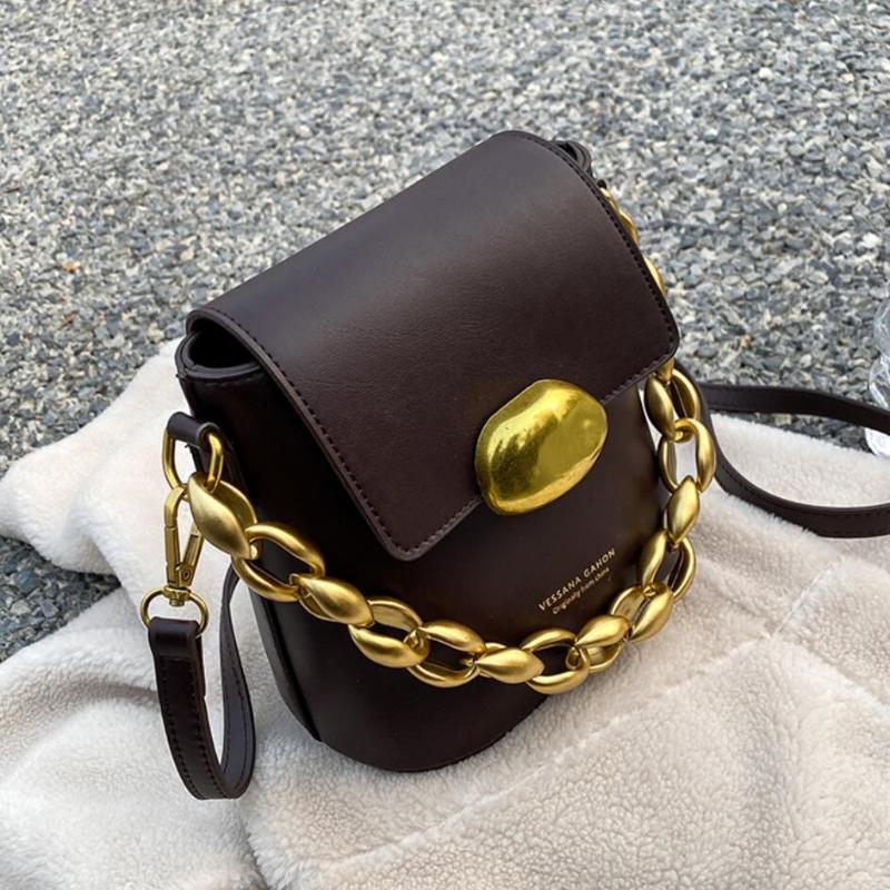 Elegant Female Chain Tote Bucket bag 2021 New High-quality PU Leather Women's Designer Handbag Vintage Shoulder Messenger Bag, Black
Elegant Female Chain Tote Bucket bag 2021 New High-quality PU Leather Women's Designer Handbag Vintage Shoulder Messenger Bag, Black