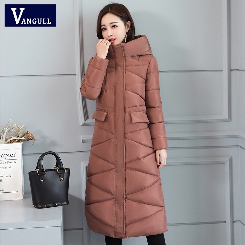 Vangull New Plus Size 3XL Parkas Fashion Women Winter Coat Long Slim Thicken Warm Jacket Down Cotton Padded Jackets Outwear 201019