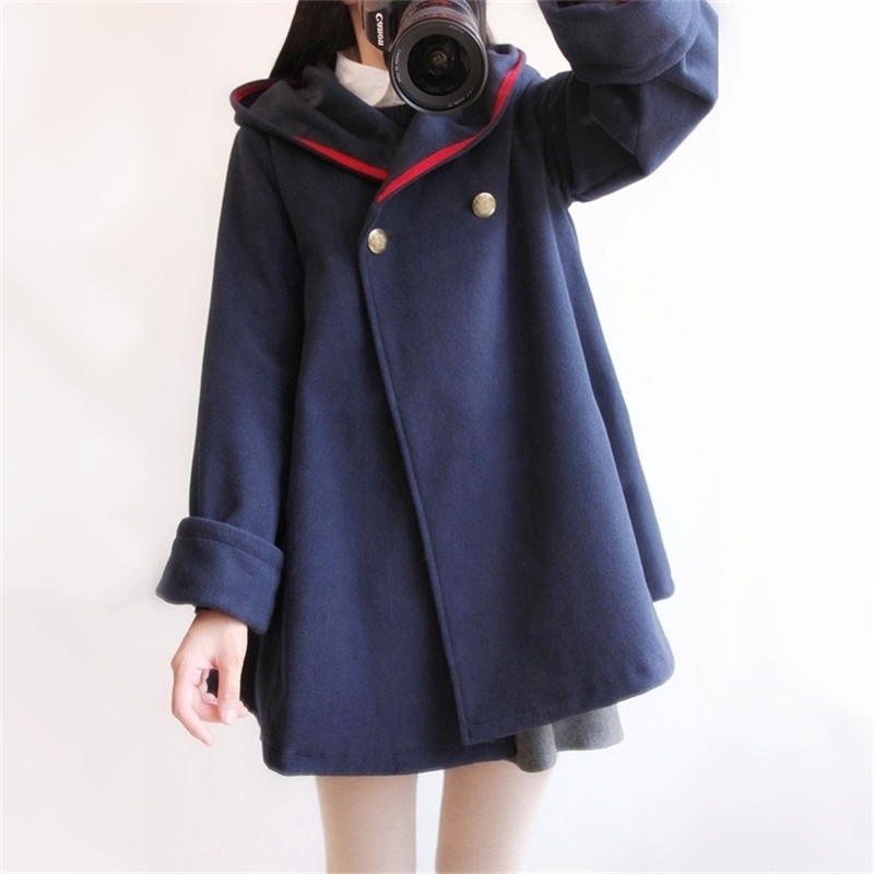 Autumn Winter New Women Japanese Coat Preppy Style Sweet Lolita Hooded Coats Wool Coat Red High Quality 201223, Light yellow
Autumn Winter New Women Japanese Coat Preppy Style Sweet Lolita Hooded Coats Wool Coat Red High Quality 201223, Light yellow