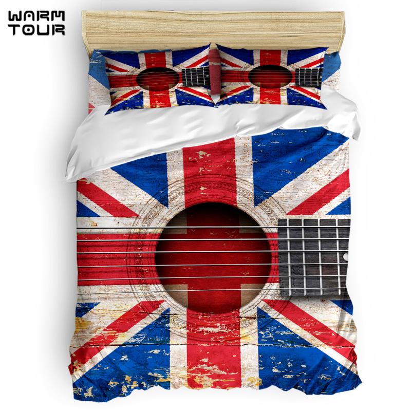 WARMTOUR Duvet Cover Old Vintage Acoustic Guitar with Union Jack British Flag Duvet Cover Set 4 Piece Bedding Set For Beds, As pic
WARMTOUR Duvet Cover Old Vintage Acoustic Guitar with Union Jack British Flag Duvet Cover Set 4 Piece Bedding Set For Beds, As pic