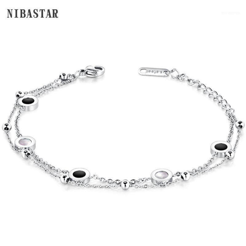 Stainless Steel Jewelry Woman Simple double-sided black and white Shell Bracelets Bangles For Women Girls Jewelry Accessories1
Stainless Steel Jewelry Woman Simple double-sided black and white Shell Bracelets Bangles For Women Girls Jewelry Accessories1