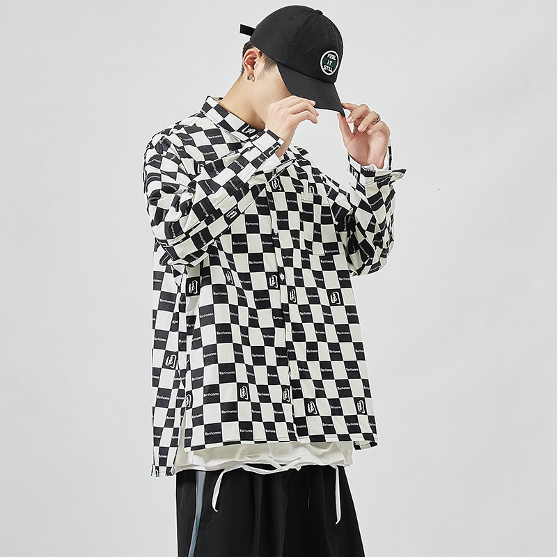 2021 Brand Spring Autumn Long Sleeves New Black White Print Collar Korea Style Shirt for Men's Clothing 0t4n, C163 1
2021 Brand Spring Autumn Long Sleeves New Black White Print Collar Korea Style Shirt for Men's Clothing 0t4n, C163 1
