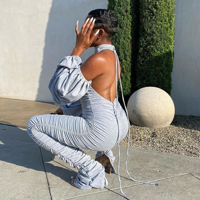 Sexy Women Bodysuit Club Backless Off Shoulder Tops Stacked Sweatpants Leggings Trousers Joggers Flare Pleated Pants Jumpsuit, Black
Sexy Women Bodysuit Club Backless Off Shoulder Tops Stacked Sweatpants Leggings Trousers Joggers Flare Pleated Pants Jumpsuit, Black