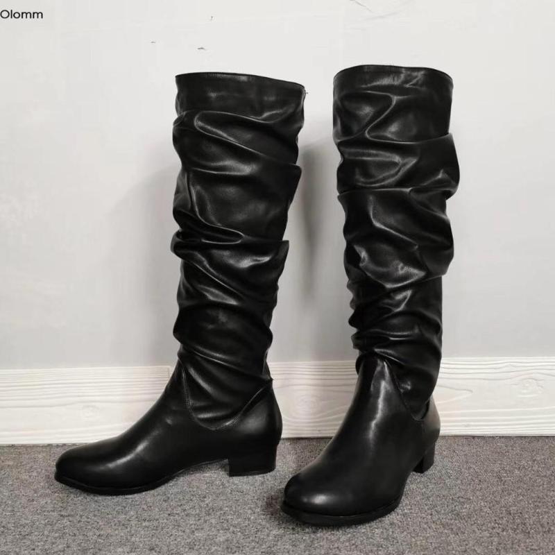 Olomm New Handmade Women Knee High Boots Comfort Square Low Heels Boots Round Toe Elegant Black Daily Shoes Women US Size 5-15, D2143 black
Olomm New Handmade Women Knee High Boots Comfort Square Low Heels Boots Round Toe Elegant Black Daily Shoes Women US Size 5-15, D2143 black