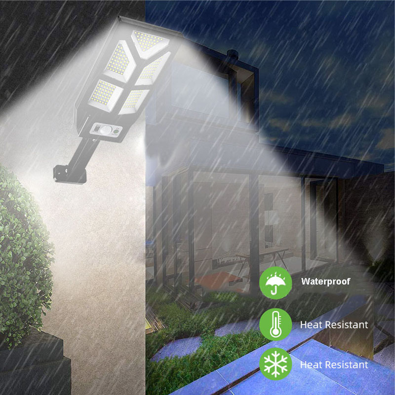 Solar Lamp LED Street Light with Remote Control Outdoor Motion Sensor