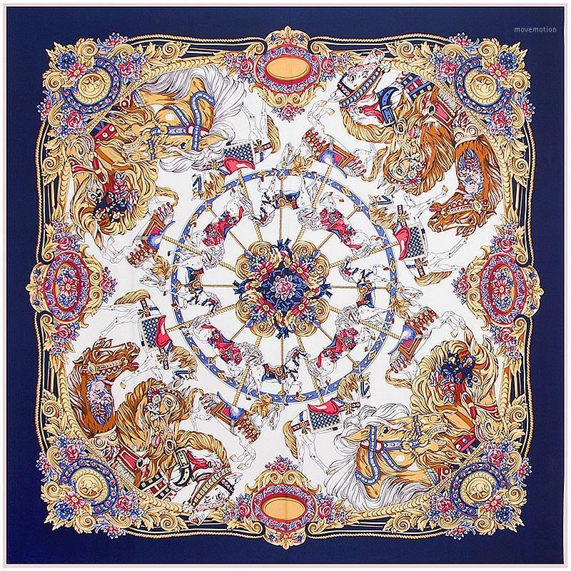 130*130cm Women large twill 100% silk square scarf carousel print designer scarves luxury high quality lady shawl hijab headwear1
130*130cm Women large twill 100% silk square scarf carousel print designer scarves luxury high quality lady shawl hijab headwear1