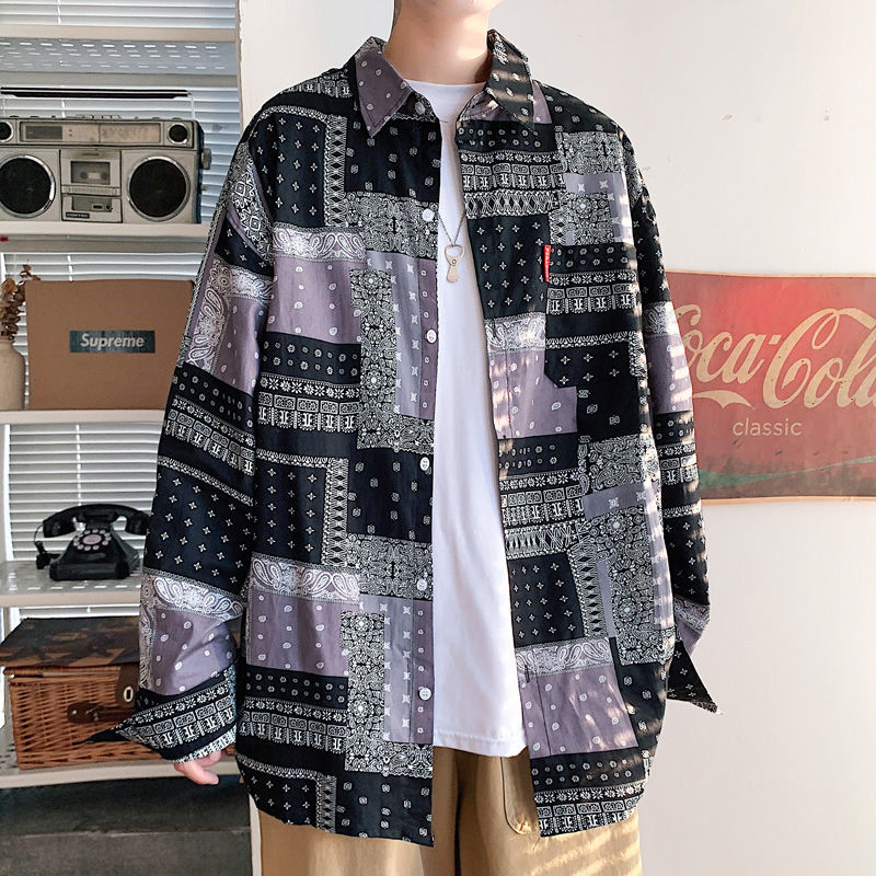 Long 2021 New Spring and Fresh Autumn Flower Shirt Size M- Wild Fashion Youth Male Campus 7DT5, Retro black cashew.
Long 2021 New Spring and Fresh Autumn Flower Shirt Size M- Wild Fashion Youth Male Campus 7DT5, Retro black cashew.