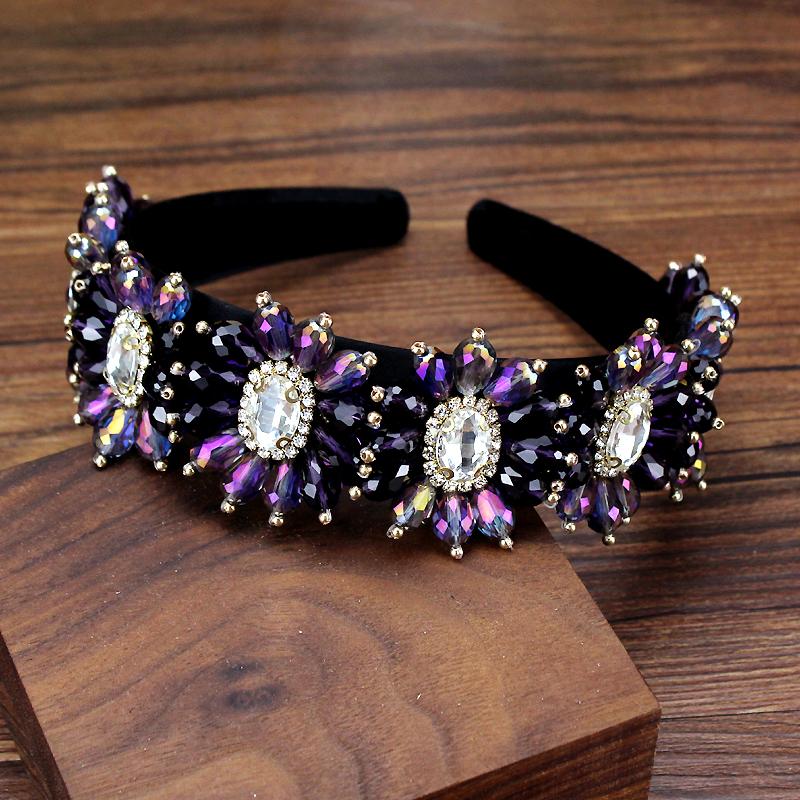 Hair Clips & Barrettes Romantic Luxury Purple Crystal Beaded Women Wedding Headdress Rhinestone Headband Diamante Hairband Pageant Jewelry
Hair Clips & Barrettes Romantic Luxury Purple Crystal Beaded Women Wedding Headdress Rhinestone Headband Diamante Hairband Pageant Jewelry
