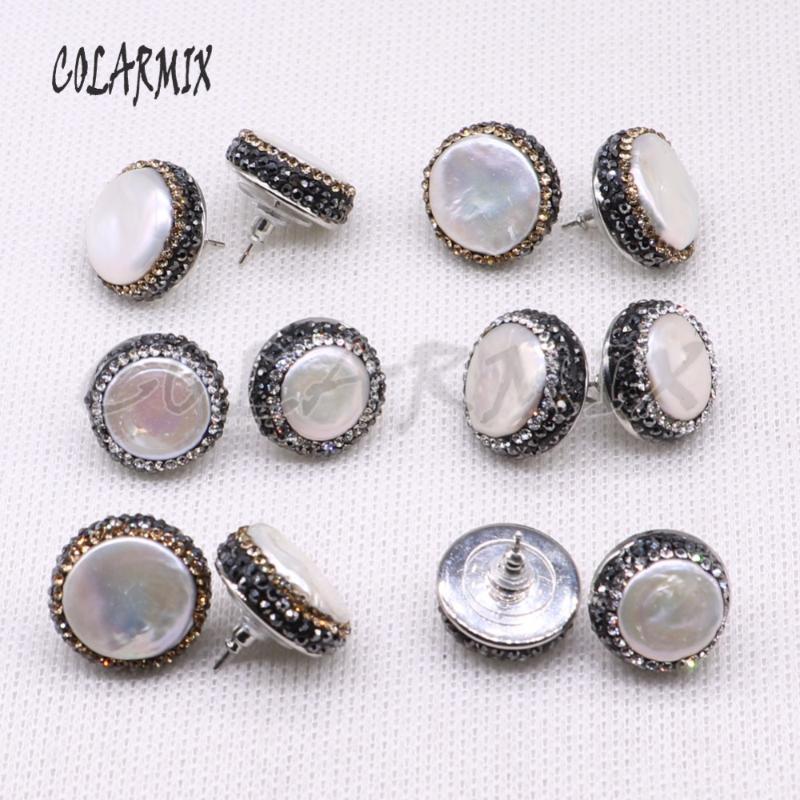 10 pairs Natural pearl 18mm stud earrings free-form pearl beads beads handcrafted jewelry women gem jewelry for women 39411
10 pairs Natural pearl 18mm stud earrings free-form pearl beads beads handcrafted jewelry women gem jewelry for women 39411