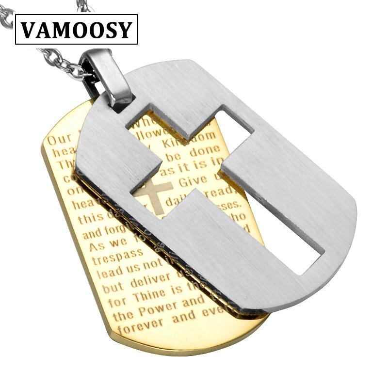 VAMOOSY Free shipping Stainless Steel male Female cross pendants with beads chain Jesus Christ Necklace for women men jewelry
VAMOOSY Free shipping Stainless Steel male Female cross pendants with beads chain Jesus Christ Necklace for women men jewelry
