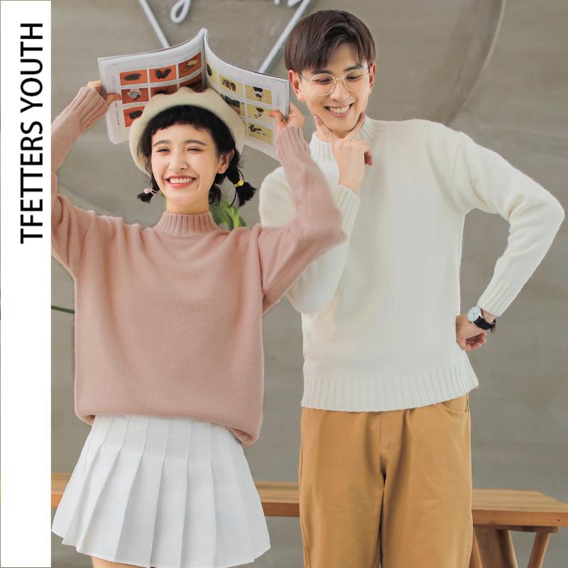 2020 Autumn Winter Couple Sweaters High Collar Loose Sweater Men Candy Colored Pullover Knit Sweater Men Clothing, Black
2020 Autumn Winter Couple Sweaters High Collar Loose Sweater Men Candy Colored Pullover Knit Sweater Men Clothing, Black