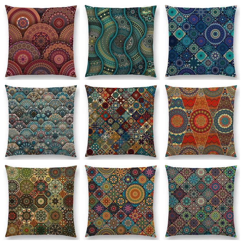Hot Sale Colorful Abstract Ethnic Gorgeous Mandalas Floral Pattern Retro Geometric Flowers Boho Cushion Decor Sofa Throw Pillow, A012512
Hot Sale Colorful Abstract Ethnic Gorgeous Mandalas Floral Pattern Retro Geometric Flowers Boho Cushion Decor Sofa Throw Pillow, A012512