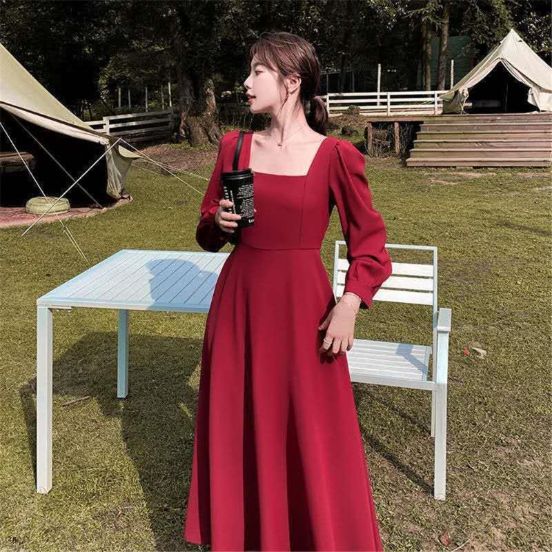 Casual Dresses Long Sleeve Dress Women Holiday Elegant Ankle-length Female Square Collar Simple Trendy Korean Style Leisure Streetwear Slim, Black;gray
Casual Dresses Long Sleeve Dress Women Holiday Elegant Ankle-length Female Square Collar Simple Trendy Korean Style Leisure Streetwear Slim, Black;gray