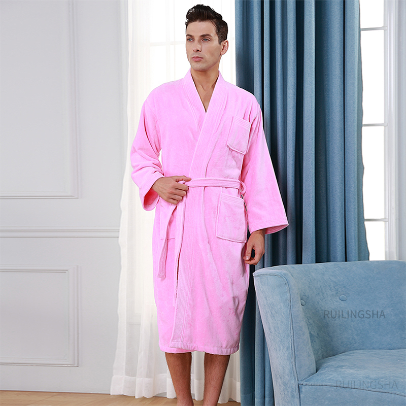 5 Star Hotel 100% Cotton Men Kimono Towel Bathrobe Plus Size Bath Robe Mens Sweat Terry Robes Women Long Dressing Gown Sleepwear 201109
