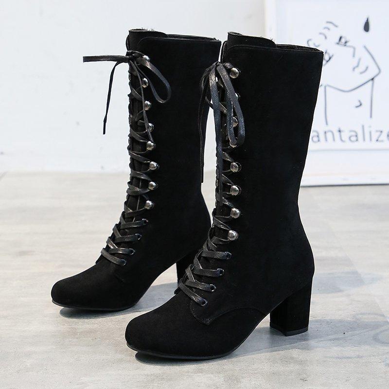 Women Shoes Boots Ladies Mid Calf Winter Plush Fur Warm Boots Female Lace-Up Zipper High Heel Casual Middle Tube Booties1, Black
Women Shoes Boots Ladies Mid Calf Winter Plush Fur Warm Boots Female Lace-Up Zipper High Heel Casual Middle Tube Booties1, Black